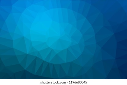Light BLUE vector blurry hexagon texture. Shining illustration, which consist of triangles. The completely new template can be used for your brand book.
