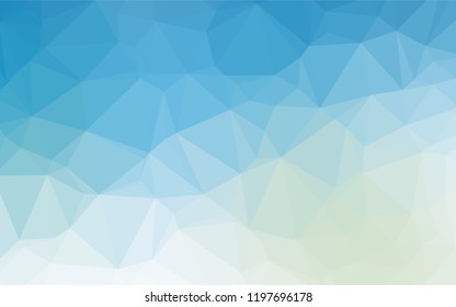 Light BLUE vector blurry hexagon template. A sample with polygonal shapes. The template can be used as a background for cell phones.