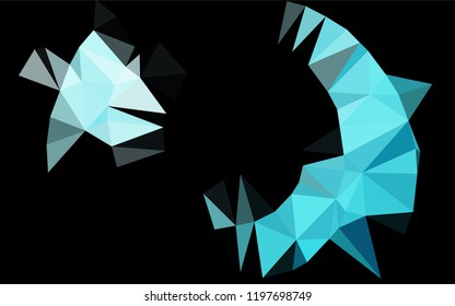 Light BLUE vector blurry hexagon template. Shining illustration, which consist of triangles. A new texture for your design.
