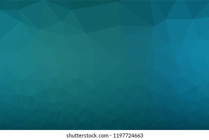 Light BLUE vector blurry hexagon template. Triangular geometric sample with gradient.  The best triangular design for your business.