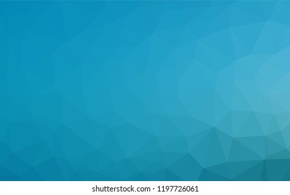 Light BLUE vector blurry hexagon pattern. Triangular geometric sample with gradient.  Brand new design for your business.