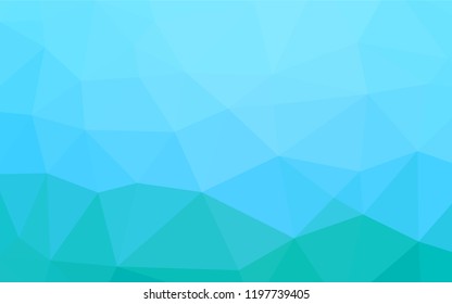 Light BLUE vector blurry hexagon texture. Triangular geometric sample with gradient.  The template can be used as a background for cell phones.