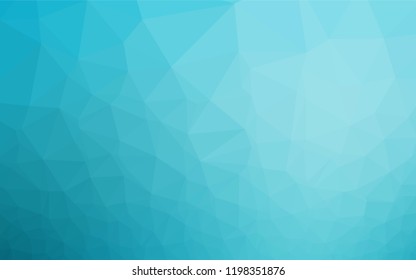 Light BLUE vector blurry hexagon template. Shining illustration, which consist of triangles. A new texture for your design.