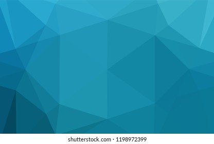 Light BLUE vector blurry hexagon pattern. Shining illustration, which consist of triangles. A new texture for your design.