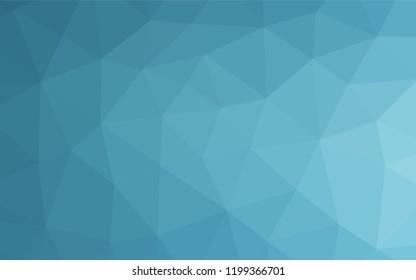 Light BLUE vector blurry hexagon template. Geometric illustration in Origami style with gradient.  Brand new design for your business.