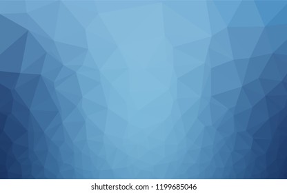 Light BLUE vector blurry hexagon template. Triangular geometric sample with gradient.  Triangular pattern for your business design.