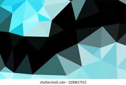 Light BLUE vector blurry hexagon pattern. Modern geometrical abstract illustration with gradient. Triangular pattern for your business design.