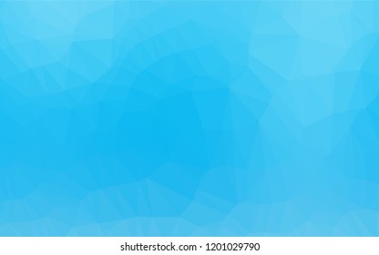 Light BLUE vector blurry hexagon texture. Triangular geometric sample with gradient.  The completely new template can be used for your brand book.