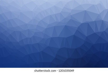 Light BLUE vector blurry hexagon template. Triangular geometric sample with gradient.  The completely new template can be used for your brand book.