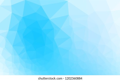 Light BLUE vector blurry hexagon pattern. Geometric illustration in Origami style with gradient.  A completely new design for your business.