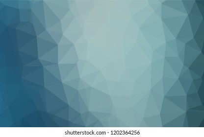 Light BLUE vector blurry hexagon template. Triangular geometric sample with gradient.  The elegant pattern can be used as part of a brand book.