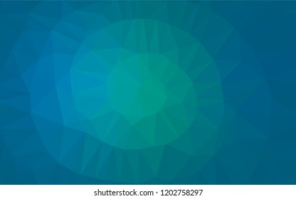 Light BLUE vector blurry hexagon pattern. Glitter abstract illustration with an elegant design. Triangular pattern for your business design.