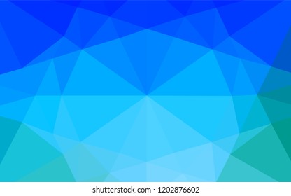 Light BLUE vector blurry hexagon pattern. A sample with polygonal shapes. The completely new template can be used for your brand book.