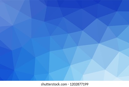 Light BLUE vector blurry hexagon template. Shining illustration, which consist of triangles. The elegant pattern can be used as part of a brand book.
