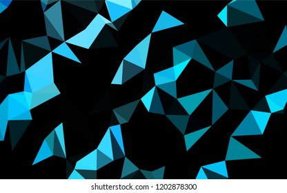 Light BLUE vector blurry hexagon pattern. Colorful illustration in abstract style with gradient. Triangular pattern for your business design.