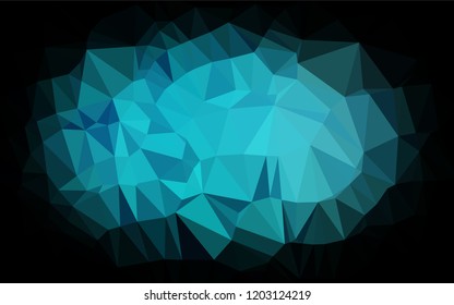 Light BLUE vector blurry hexagon texture. An elegant bright illustration with gradient. The best triangular design for your business.