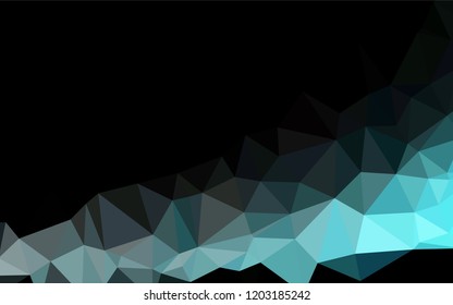 Light BLUE vector blurry hexagon pattern. Creative illustration in halftone style with gradient. A completely new design for your business.