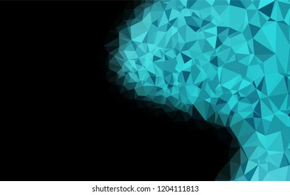 Light BLUE vector blurry hexagon texture. Colorful illustration in abstract style with gradient. Triangular pattern for your business design.