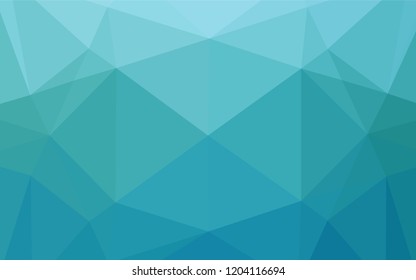 Light BLUE vector blurry hexagon pattern. Creative geometric illustration in Origami style with gradient. A completely new template for your business design.