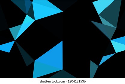 Light BLUE vector blurry hexagon template. Geometric illustration in Origami style with gradient.  The elegant pattern can be used as part of a brand book.