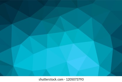 Light BLUE vector blurry hexagon pattern. Shining illustration, which consist of triangles. A completely new design for your business.