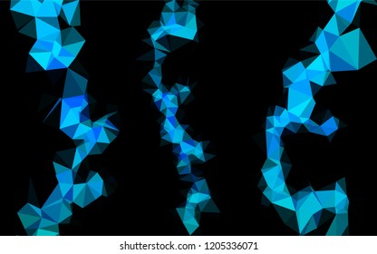 Light BLUE vector blurry hexagon template. Creative geometric illustration in Origami style with gradient. The elegant pattern can be used as part of a brand book.