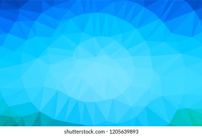 Light BLUE vector blurry hexagon texture. A sample with polygonal shapes. The textured pattern can be used for background.