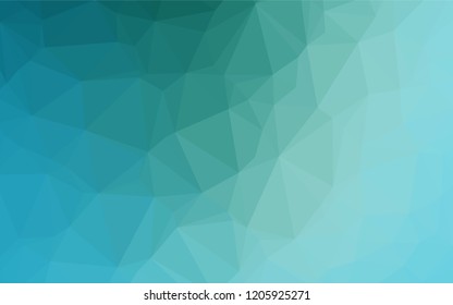 Light BLUE vector blurry hexagon texture. Triangular geometric sample with gradient.  The polygonal design can be used for your web site.