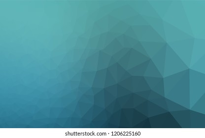 Light BLUE vector blurry hexagon pattern. Creative geometric illustration in Origami style with gradient. Brand new style for your business design.