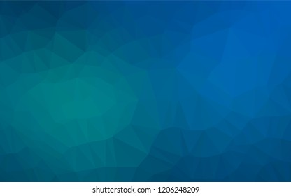 Light BLUE vector blurry hexagon pattern. Glitter abstract illustration with an elegant design. The best triangular design for your business.