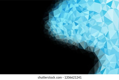 Light BLUE vector blurry hexagon pattern. A completely new color illustration in a vague style. The polygonal design can be used for your web site.