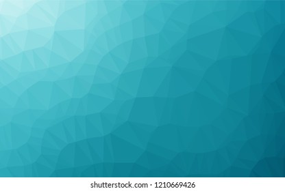 Light BLUE vector blurry hexagon texture. Triangular geometric sample with gradient.  The elegant pattern can be used as part of a brand book.