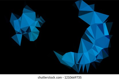 Light BLUE vector blurry hexagon template. Colorful abstract illustration with gradient. Brand new design for your business.