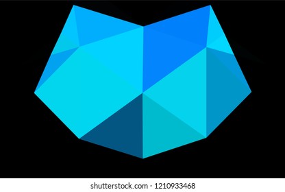 Light BLUE vector blurry hexagon pattern. A completely new color illustration in a vague style. A completely new design for your business.
