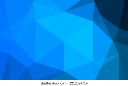 Light BLUE vector blurry hexagon texture. Creative illustration in halftone style with gradient. Triangular pattern for your business design.