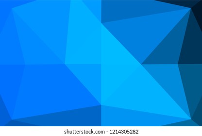 Light BLUE vector blurry hexagon texture. Geometric illustration in Origami style with gradient.  Brand new design for your business.