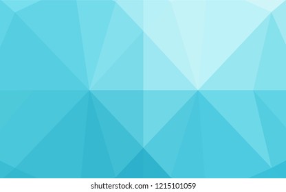 Light BLUE vector blurry hexagon pattern. Creative geometric illustration in Origami style with gradient. The best triangular design for your business.