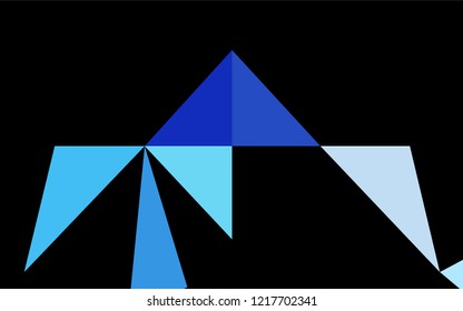 Light BLUE vector blurry hexagon texture. Creative geometric illustration in Origami style with gradient. Brand new style for your business design.