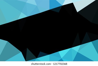 Light BLUE vector blurry hexagon template. Creative geometric illustration in Origami style with gradient. The textured pattern can be used for background.