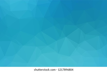 Light BLUE vector blurry hexagon pattern. Geometric illustration in Origami style with gradient.  Brand new style for your business design.