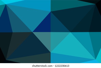 Light BLUE vector blurry hexagon texture. Glitter abstract illustration with an elegant design. The best triangular design for your business.