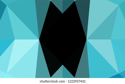 Light BLUE vector blurry hexagon pattern. An elegant bright illustration with gradient. The best triangular design for your business.