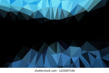 Light BLUE vector blurry hexagon pattern. Brand new colored illustration in blurry style with gradient. Triangular pattern for your business design.