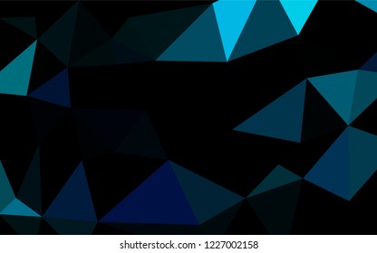 Light BLUE vector blurry hexagon template. Geometric illustration in Origami style with gradient.  A new texture for your design.