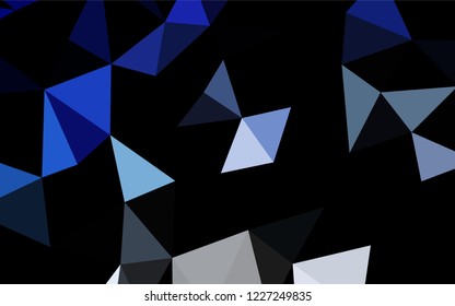 Light BLUE vector blurry hexagon texture. Creative geometric illustration in Origami style with gradient. The elegant pattern can be used as part of a brand book.