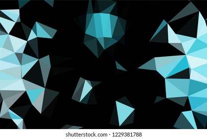 Light BLUE vector blurry hexagon template. A completely new color illustration in a vague style. A new texture for your design.