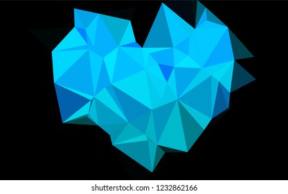 Light BLUE vector blurry hexagon texture. Colorful abstract illustration with gradient. Triangular pattern for your business design.