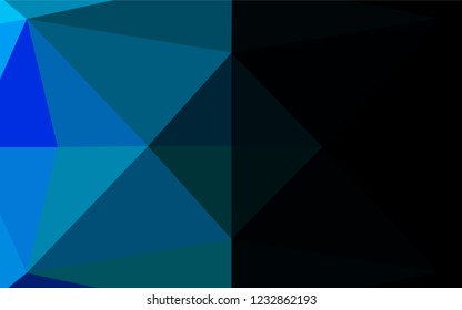 Light BLUE vector blurry hexagon template. An elegant bright illustration with gradient. The textured pattern can be used for background.