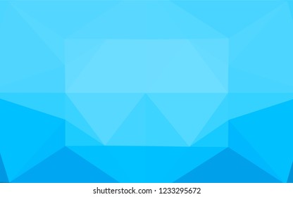 Light BLUE vector blurry hexagon pattern. Creative geometric illustration in Origami style with gradient. The template can be used as a background for cell phones.