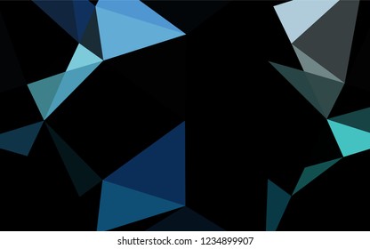 Light BLUE vector blurry hexagon template. Triangular geometric sample with gradient.  The polygonal design can be used for your web site.